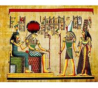 DIY Point de Croix Kit pour Debutant Adulte,Canevas Point de Croix Kit Complet Enfant,11CT Toile pré-imprimé,Moineaux et fleurs,Egypte Images,40x50cm