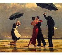 DIY Point de Croix Kit pour Debutant Adulte,Canevas Point de Croix Kit Complet Enfant,11CT Toile pré-imprimé,Moineaux et fleurs,dansant,40x50cm