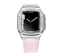 DIY pour la bande 8 7 6 Ensemble de bande de caoutchouc de montre en acier inoxydable en métal 45 mm 45 mm pour le kit de modification de la sangle de diamant Iwatch 44 mm