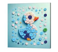 DIY Resin Button Painting Kit 30x30cm with Frame Button Painting Craft Set for Adults Beginners Arts Crafts Home Decoration