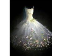 DIY Robe mariée Peinture Diamant, 5D Diamant Painting Adultes, Broderie Diamant Painting Kit Complet, Puzzle Diamant Strass Point de Croix, pour Accueil Décor Noël Diamond Art Painting 30x45cm HS-4071