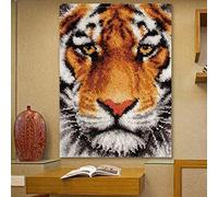 DIY Rug Latch Hook Kits Tigre Handmade Hanging Carpet Embroidery Making Kits Home Decoration ?Tapestry for Adults and Beginners 2721in (27 * 21in)