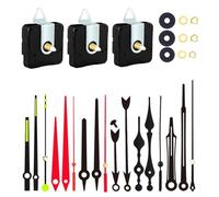 DIY Silent Sweep Second Wall Clock Movement Kit comprenant 3 mouvements et 6 aiguilles pointeurs métalliques (3)