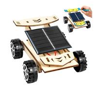 DIY Solar Powered Car Science Kit - Wood Electronic 12,5 x 9,5 x 6,5 cm 82 g Experiment Set - Educational Toy For Physics Learning - Handmade STEM Building Material