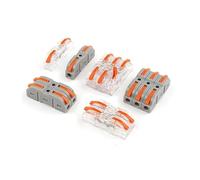 DIY Splicing Inline Compact Conductor Docking Terminal Block Lever Quick Wire Connector Electrical Connectors Kit 28-12 AWG 221 NWPNLXEA(Boxed 100PCS)
