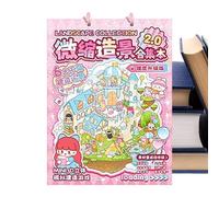 Diy Sticker Scene, Cartoon Craft Supplies, 5.51in Miniature Landscape Book with Build, Scrapbooking Set with Colorful Feature, Sticker Collection with Fun Design, Craft Tool for Kids and Birthday