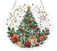 DIY Strass Diamant Peinture Pendentif Noël Acrylique Simple Face (Arbre de