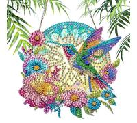 DIY Sun Catcher - Crystal Bird Acrylic Ornement, Strass Painting Diamond Art, Hanging Egg Shaped Design | Colourful Light Pendants, Home Garden Yard Wall Window Indoor Outdoor Hanging Decoration