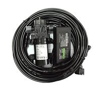 DIY Système de Brumisateur, Système de Refroidissement Kit par Brumisation Extérieur avec pompe 12v, Patio Atomisation Micro Sprinkler Irrigation Jardin, Système D'irrigation pour Gazebo/Réseaux (Si
