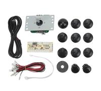 DIY USB Controller Computer Rocker Oval Ball Joysticks with Control Chip for Arcade Game Black