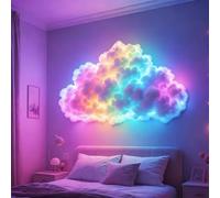 DIY USB-Powered Thundercloud LED Light Decor,3D Big Cloud Lightning Ambient Light Kit,with Voice-Activated Sensor,Music Sync & Multicolor Effects,for Bedroom Gaming Christmas Decorations (400cm)