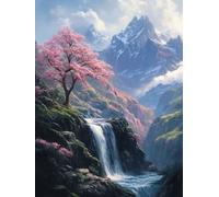 DIY Vallée Peinture Diamant Painting Kit, 5D Paysage Diamant Painting Complet Kits, DIY Peinture Diamant Adulte Kits pour Débutants, Cristal Strass Artisanat, Décoration Murale Maison 100x120cm -3047