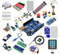 DIYables STEM V3 Kit de démarrage - Entièrement compatible avec Arduino Uno R3, inclut la carte DIYables, capteurs, affichage, modules, carte d'extension, platine d'expérimentation, fils de
