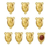 Diyalo Chapelet à 3 trous pour Saint Benoît/Médaille Miraculeuse/Notre-Dame de Guadalupe/Vierge Marie/Christ Jésus Chapelet Centre de table pour fabrication de bijoux (médaille de la Vierge Marie - 10