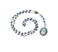 diyalo Chapelet des sept chagrins chaîne chaîne religieuse Vierge Marie pendentif Y-collier, 27.56 inch+4.72 inch, Zinc, Pas de gemme