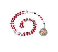 diyalo Chapelet des sept chagrins chaîne chaîne religieuse Vierge Marie pendentif Y-collier, 30.71 inch+6.69 inch, Zinc, Pas de gemme