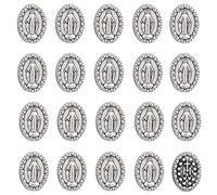 diyalo Exorcisme Saint Benoît de Nursie/Médaille miraculeuse/Jésus Croix Perles en vrac pour la fabrication de bijoux Chapelet Collier Bracelet Prière Chaplet, Métal, Pas de gemme