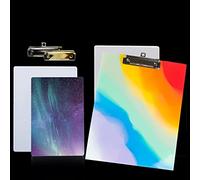 DIYBravo 2 Moules de Presse-papiers en Résine Moules de Coulée Époxy pour Portfolio Drawing Board avec 2 Accessoires en Métal Moule en Silicone pour Planche à Dessin Bricolage A4 A5