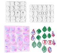 DIYBravo 2 pièces Moule Silicone Resine Epoxy de Boucle D'oreille Bijoux Kit Jewelry Pendant Making Molds Silicone Moules pour Fabrication Bijoux Pendentifs