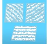 DIYBravo 3 Feuilles Autocollants de Résine Vagues Décoratif Transparents Matériau De Remplissage pour Moules en Résine de Silicone d'Artisana DIY Scrapbook (Vagues)
