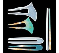 DIYBravo 3 Pièces Moule à épingle à Cheveux Classique Moule Silicone Cheveux Bâtons Moules Résine pour DIY Bijoux Épingle à Cheveux Artisanat (3 Moule)