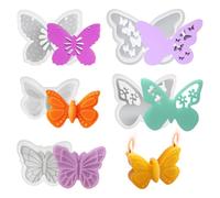 DIYBravo 5 Pièces Moule à Bougie Papillon en Silicone Moule à Savon Résine Époxy Ornement Décoratif Papillon Candle Resin Mold Moules de Coulée pour DIY Bougie Savon Artisanat