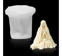 DIYBravo Moule de 3D de Prêtresse Moule de Halloween Moule de Statue de Lanni Moule en Silicone Résine Epoxy pour Décorations de Table et Auto (3D Prêtresse)