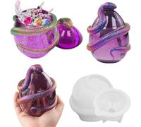 DIYBravo Moule en Résine Pour Oeufs de Serpent Boîte Arbre avec Couvercle, Epoxy de Boîte de Rangement Moule en Résine Boîte de Bonbons Moule Moule Pot de Bijoux Stockage Resin Mold