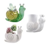 DIYBravo Moule en Silicone de Vase de Escargot Moule de Pot de Fleurs Moule Porte Stylo pour Résine et Argile, Moule pour Bureau Décorations Artisanales
