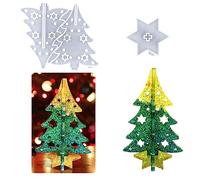 DIYBravo Moules de Arbre de Noël de Résine Décoration en Silicone, Moule de 3D de Arbre de Épissé, Moules de Époxy de Créatif pour de Bricolage (Arbre de Épissé)