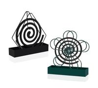 DIYBravo Support De Bobine De Moustique Porte Encens Mosquito Coil Holder Créatif Portable Support Spirale Anti Moustique en Métal pour Maison Camping Exterieur (C)