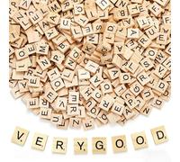 DIYCUT 1000 Pièces Lettres de Scrabble Morceaux Bois, Lettres Majuscules A-Z, Scrabble Classique Morceaux Bois 20x18x4mm, pour Loisirs Créatifs DIY, Jeux De Société, Éducation, Cadeaux