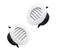 DIYCUT 2 Pièces Grilles de Ventilation, Grille d'échappement ABS, Grilles de Aeration Ronde avec Protection Contre les Insectes, Interface 95 mm, pour Système de Ventilation 100 mm