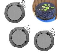 DIYCUT 3 Pièces Filet pour Baril de Pluie 60cm, Filet Recuperateur Eau Polyester, Filets de Protection pour Tonneau de Pluie, Adapté à Baril 50 cm, Balcon, Jardin, Pelouse
