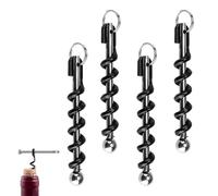 DIYCUT 4 Pièces Mini Portable Tire-Bouchon, Poche Ouvre-Bouteille de Vin Portable, Mini Porte-Clés Tire-Bouchon, Spirale, Compact Léger, pour Pique-Niques, au Camping et aux Fêtes