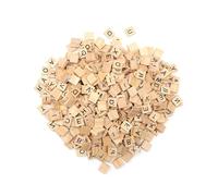 DIYCUT 500 Pièces Petites Lettres Scrabble, Lettres en Bois, Lettre Éducatives en Bois, Adapté au Bricolage, Jeux de Société et Apprentissage(20 x 18 x 5 mm)