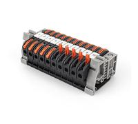 DIYCUT Bornier Rail Din, 10 Borniers Électriques 0,08-4 mm² avec Rail Din 10cm, Connecteur Électrique à Connexion Rapide pour Ingénierie Électrique et Projets de Bricolage (Noir)
