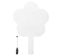DIYEAH 1 ardoise effaçable à sec : 33,8 x 23,4 cm | Tableau blanc double face en forme de fleur | Petit tableau blanc pour les jeux en classe, les fêtes, les ventes aux enchères, les réunions et