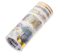 DIYEAH 1 Boîte Ruban Doré pour Scrapbooking Washi, Autocollants Décoratifs, Papier Washi, pour Carnets et Journaux Intimes