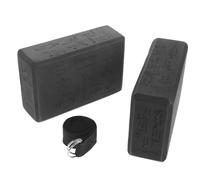 DIYEAH 1 ensemble de bloc et sangle de yoga pour le fitness, le Pilates, | Brique de yoga antidérapante avec motif en relief pour un ajustement postural et une assistance aux mouvements, idéale pour