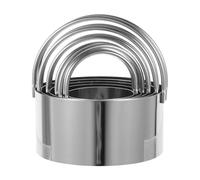 DIYEAH 1 ensemble d'emporte-pièces à gâteaux en acier inoxydable pour | Moules à pâtisserie de 5 tailles pour mousses, tartes, gâteaux, pâtisseries, emporte-pièces pour beignets, pour une cuisine