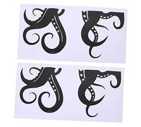DIYEAH 1 Jeu Autocollants Muraux Octopus Décorations Amusantes Pour Salle De Bain Et Toilette Noir Pour Fêtes Thématiques Et Décor De Maison 2 Feuilles