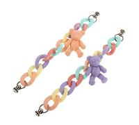 DIYEAH 1 Jeu Chaînes Décoratives Pour Coque De Téléphone Acrylique Accessoires Colorés Avec Motif Ours Pour De Téléphone Compatible Plupart Des Modèles 2 Pièces