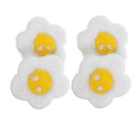 DIYEAH 1 Jeu Feutre De Laine Fun Chignon Barrette Friteuse Épingle Amusante Materiel De Bricolage Decoration Hair Clip En Feutre Épingle À Cheveux 4 Pièces