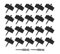 DIYEAH 1 kit de fixation invisible pour terrasse composite - Système de fixation avec invisibles en plastique, vis en acier inoxydable et forets pour terrasse composite - Installation facile