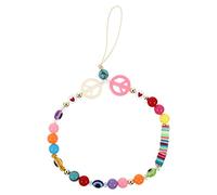DIYEAH 1 Pièce Creative Phone Hanging Strap avec Perles Colorées Lanière de Téléphone Souple pour Téléphone Mobile Bracelet Perte Accessoire Pratique pour École Bureau et Voyage