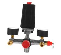 DIYEAH 1 Pièce Support d'interrupteur manomètre réducteur de pression monotrou sécurité pression avec baromètres soupape de décharge Black
