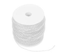 DIYEAH 1 rouleau de guirlandes de perles synthétiques en plastique 50 m/3 mm pour travaux manuels, pour centres de table floraux, mariage, fête, décoration d'arbre de Noël