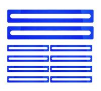 DIYEAH 10 bandes de lecture en acrylique avec bord droit, outil marque-page | Bande de lecture de lignes de mah-jong en acrylique transparent solide, bleue, pour aider les élèves à suivre les lignes