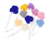 DIYEAH 10 Chapeaux Mini pour Poules en Fil de Laine, Lot Décoratif Confortable, Sûrs pour Animaux, pour Portraits de Famille et Fêtes
